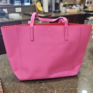 Kate Spade Large Chic Pink Tote Bag with Spacious Design